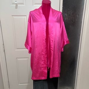 Victoria's Secret pink satin robe